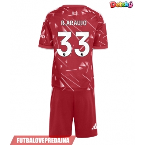 Lacne Dětský Futbalové dres Liverpool Ronald Araujo #33 2026-27 Krátky Rukáv - Domáci (+ trenírky)